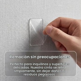 SKYTRAP 72 Pcs Cinta Cuadrada de Montaje de Doble Cara, Almohadillas Adhesivas de Doble Cara Nano, Parches de Montaje Removibles Transparentes sin Res