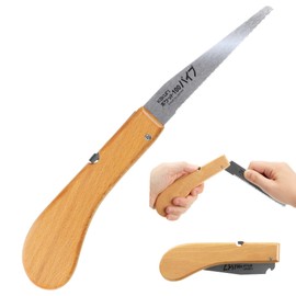 KAKURI Pipe Saw Folding 4" for PVC Cutting, Japanese Pull Saw Razor Sharp Japanese Steel Blade, Mini Pocket Plastic Cutting Saw Hand Pipe Cutter Tool, Foldable Wood Handle, Made in JAPAN