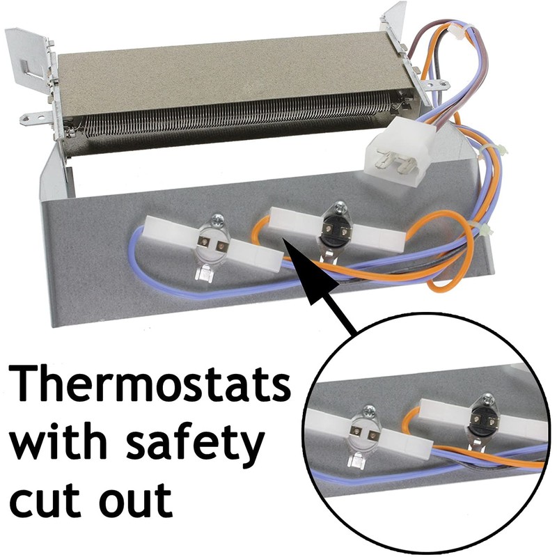 Spares2go Heater Element compatible with Indesit IDC85UK IDC85SUK Tumble Dryer