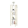 Hzuaneri Bookshelf, Book Shelf, Industrial Bookcase with 2 Hooks, Coner