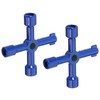 PATIKIL 4-Way Multi-Functional Utility Key, 2 Pack Universal Cross Key