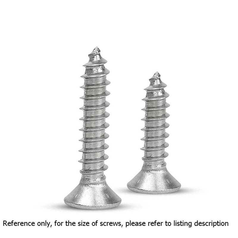 500X NUZAMAS 6G*25 304 Stainless Steel Self-Tapping Screws Cross Flat