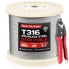 Steel DN Mate 300FT 1/8" Genuine T316 Stainless Steel Cable