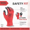 Durabull Latex Coated Work Gloves - Heavy Duty Protective Gloves