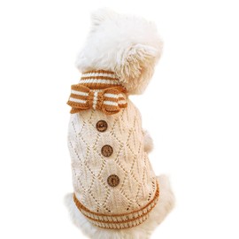 AmzBarley Dog & Cat Sweater, Cute, Thick, Warm, Stretchy, and Cozy Winter Knitwear for Small & Medium Pets, Perfect for Cold Weather, Indoor & Outdoor Wear, Shedding Control, and Autumn/Winter Fashion