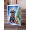 Affenpinscher Christmas Reindeer Greeting Cards Pack of 8
