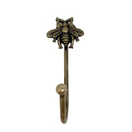Knobs By Blossom Vintage Antique Brass Iron Wall Hooks Tie Backs Bronze Handmade Metal Animal Hook (3. Bee)
