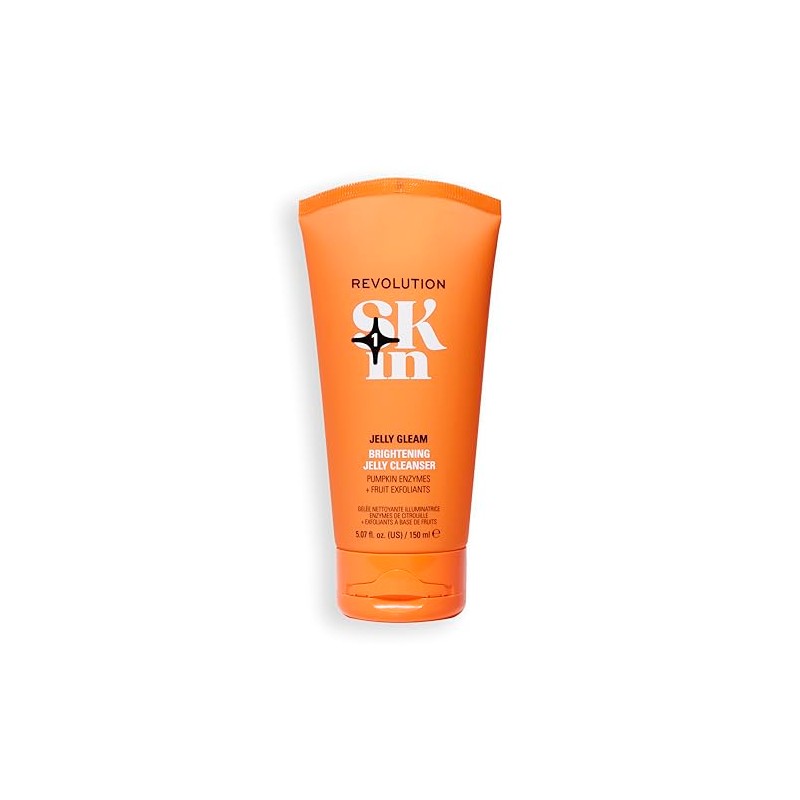 Revolution Skin Jelly Glow Brightening Cleanser, Brightening Cleansing Gel, Exfoliates