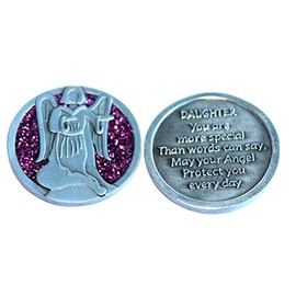 Cathedral Art (Abbey & CA Gift Companion Unique Decorative Coin, 1-1/4-Inch, Metal, Daughter Angel