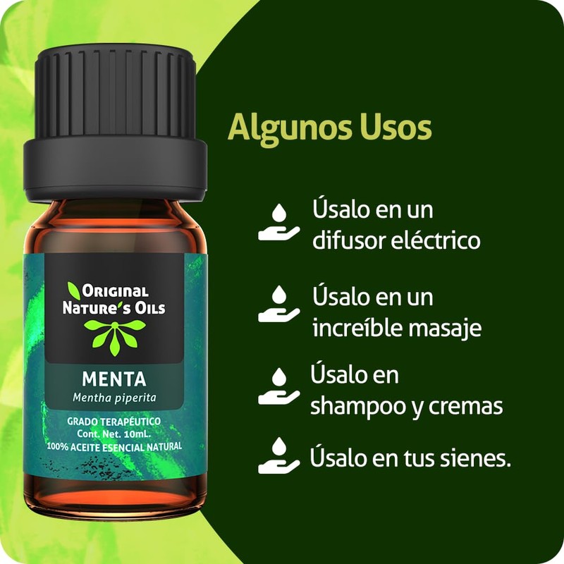 ORIGINAL NATURE'S OILS Kit de 5 aceites Esenciales de Menta