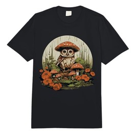 Cottagecore Owl Aesthetic Mushroom Outfit for Women Comfort Colors Adult Heavyweight T-Shirt