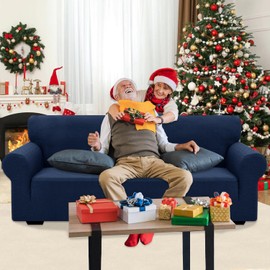 XINEAGE 2024 Newest Couch Covers for 3 Cushion Couch 1 Piece Sofa Slipcovers High Stretch Soft Couch Covers Washable Sofa Furniture Protector Anti-Slip Sofa Couch Covers Dogs (Sofa, Navy Blue)