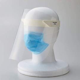 Lihit Lab HM100 Face Shield, Flipable Type, Pack of 5