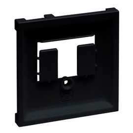 LEGRAND, Seano 765355 Cover for Austrian (TDO) and German (TAE) Telephone Connection Socket, Colour: Black Lacquered