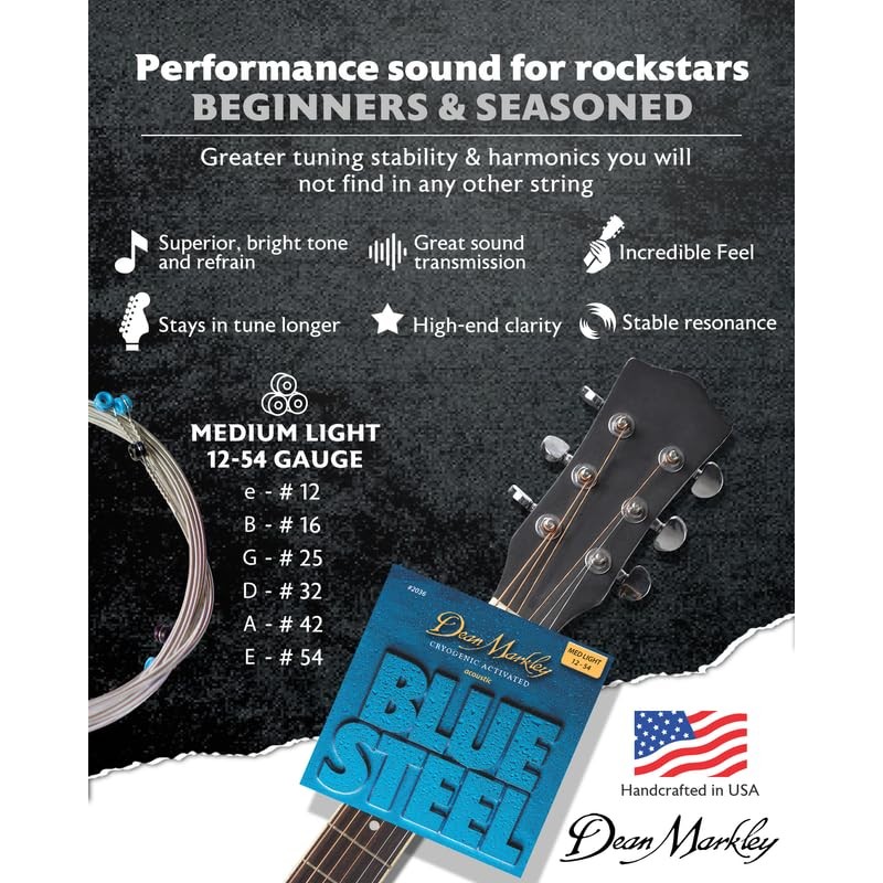 Dean Markley 2036 .012 - .054 Blue Steel ML Acoustic