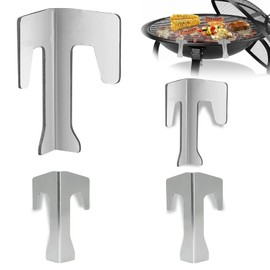 Set of 4 Fire Plates Spacers – Universal Stainless Steel Set for Fire Barrels, Fire Bowls and Kettle Grills. BBQ Disc, Grill Plate Accessories