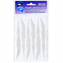 Seward Street Studios Reflective Decals Lightning Set – Lightning Reflector Safety Sticker Kit (White)