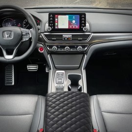 KMMOTORS Accord(2018~2022) Console Cover, Armrest Cushion, Center Console Lid Cover, Vegan Leather, Car Accessories, Car Gadgets