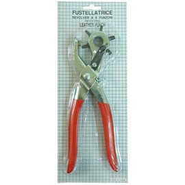 PLIER KING Revolving Leather Punch | 6 Various Sizes | Perfect for Belts, Handbags & More | Great for Crafting Belts, Watchbands, Leather, DIY Projects