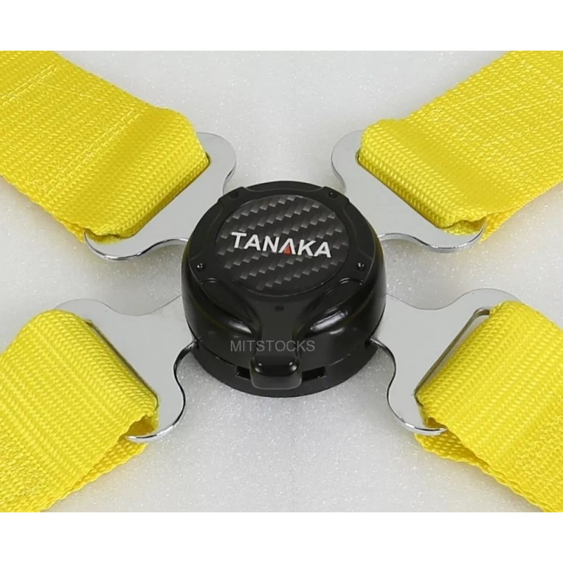 TANAKA UNIVERSAL YELLOW 4 POINT CAMLOCK QUICK RELEASE RACING SEAT