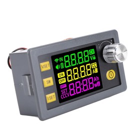 Color Display Adjustable DC 12-72V to 0-65V 6A 390W Bucks Boost Power Converter, Adjustable Voltage Regulator, Voltage Transformer Power Supply for Solar Panel RV