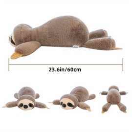 Xshelley 23.6inch Sloth Stuffed Animals Plush Toy,Soft Sloth Plush Stuffed Animal PlushToy Body Pillow,Plush Doll Kids Gifts