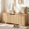 CHOEZON 47.2" Storage Bench, Rattan-Style Storage Chest, Storage Cabinet with