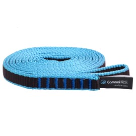 CAMNAL - Eslinga de escalada UIAA con certificación CE de 16 mm, correa de nailon 22KN(4800 libras), correa de escalada de 24-87 pulgadas (60-220 cm), azul/amarillo/morado, paquete de 1/2/3 (48