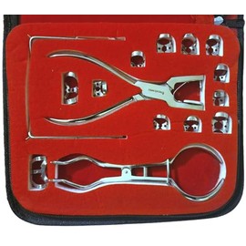 Dental Rubber Dam Kit, Rubber Dam Perforator Puncher, Teeth Care Pliers Orthodontic Material, Dentist Lab Device, with Storage Bag, 1 Set