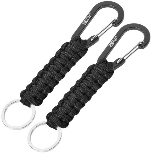 EOTW Carabiner Keychain, Small Carabiner Clip with Paracord Keychain Mini Aluminum D Ring Key Organizer