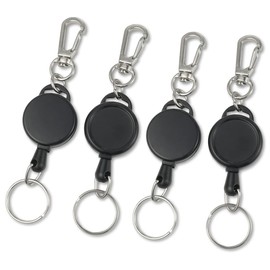 [EXERT] Carabiner Included Key Reel Key Chain Keychain Telescopic Set of 4