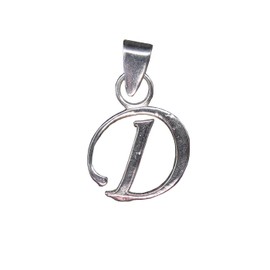 R001428 Pendant Charm Letter D Solid Genuine 925 Sterling Silver