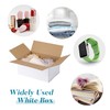 SPEPLA Shipping Boxes 9x6x4 Set of 6, White Corrugated Cardboard