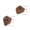 2Pcs Triangle Corner Storage Basket Imitation Rattan Woven Corner Tray