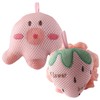 Mobestech 3sets Cartoon Bath Loofah Balls Exfoliating Body Wash Sponge