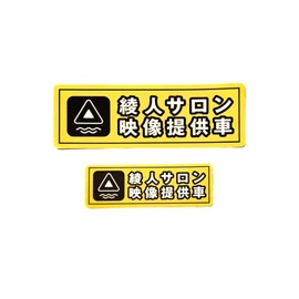 Ayjin Salon Car Sticker 7.1 x 2.5 inches (180 x 63 mm), 4.7 x 1.7 inches (120 x 42 mm), Set of 2 Large and Small) Trademark Application