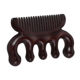 Mikinona Wooden Gua Sha Comb Portable Scalp Care Tool for Dandruff Hair Face Massage