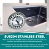 Luxe House Kitchen Sink Strainer Plug, 304 Stainless Steel, Food