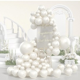 pearl white balloons