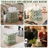 Lounsweer 1 Pack Emerald Green Pattern Tissue Box Cover Hand