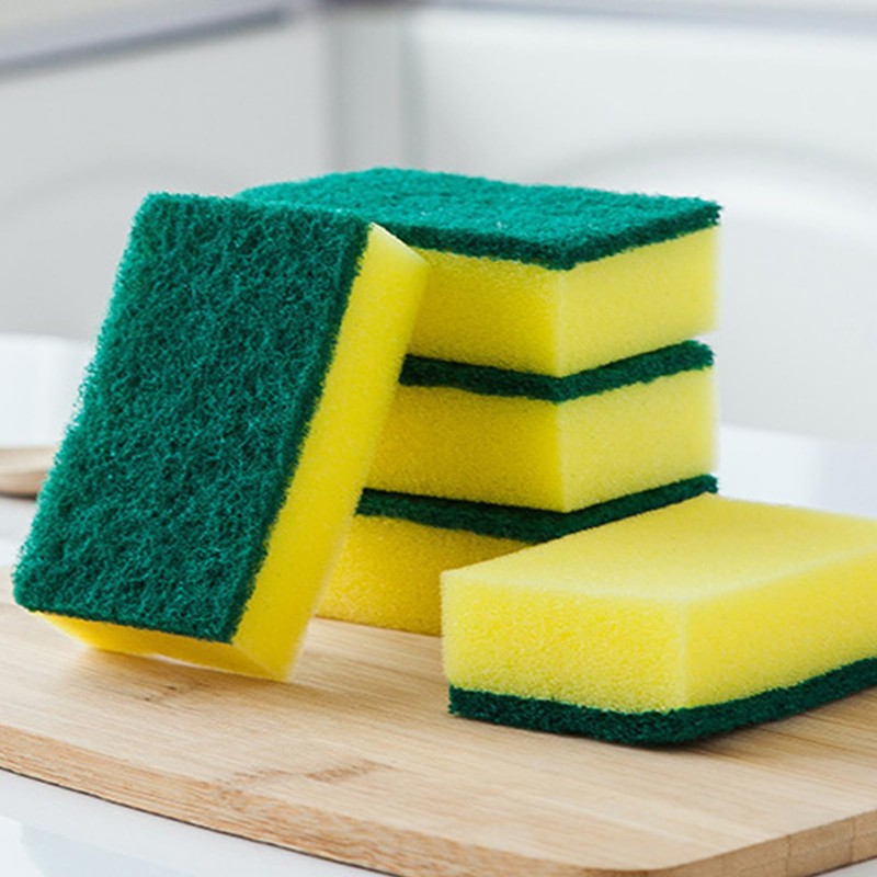 Sponges for Dishes, Scrub Sponges Kitchen Cleaning Brush, Double-Sided Brush