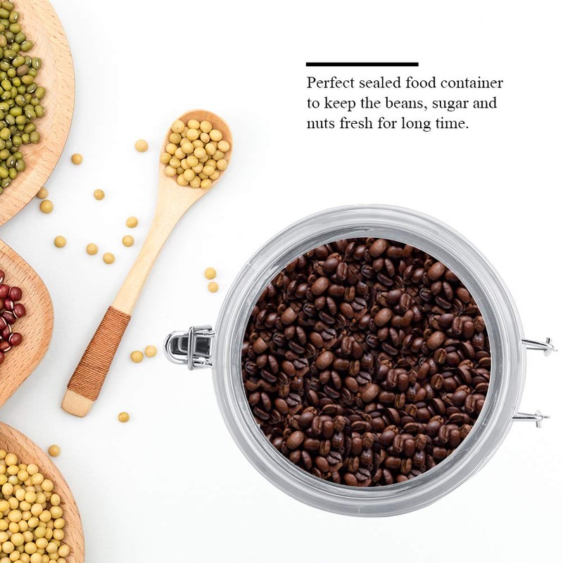 Food Storage Jar, Stainless Steel Coffee Container Airtight Sealed Food