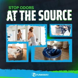 FunkAway Odor Eliminating Beads, 12 oz., 6 Pack, Supercharged Odor Absorbing Beads for the House, Car or Gym, Eliminate Smoke, Pet and Bathroom Odors for Long-Lasting Results