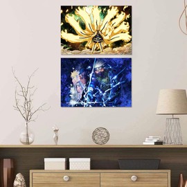 TuYines Naruto Poster, Anime Poster, Manga Poster Set of 8 Pieces, Naruto Poster Large, Poster Wall Pictures, Poster Vintage, Shipped Rolled in Sturdy Cardboard Box