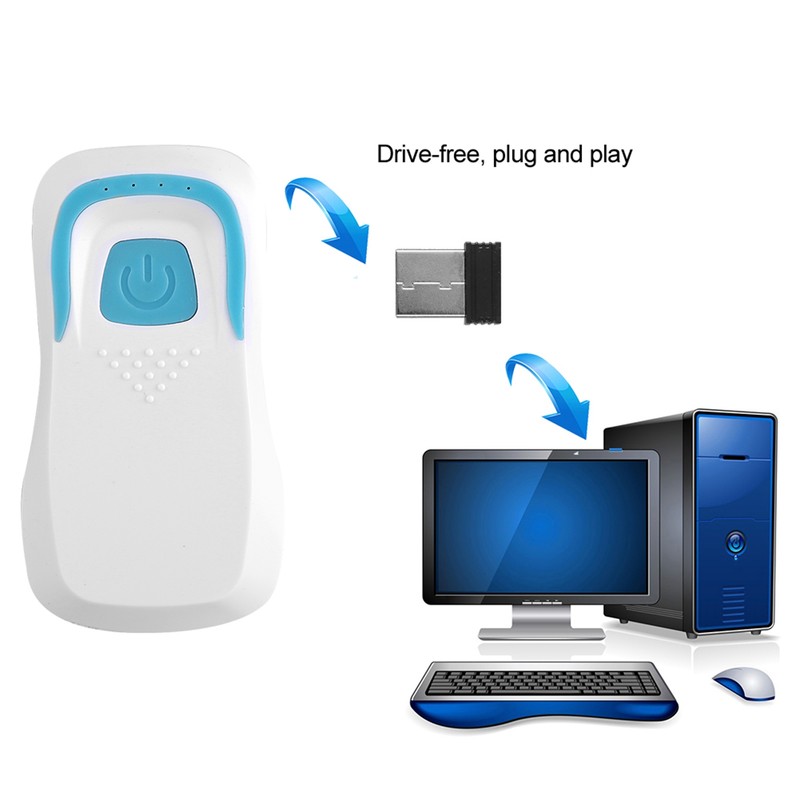 Bluetooth RFID Card Reader Wireless Code Scanner with 5 Cards