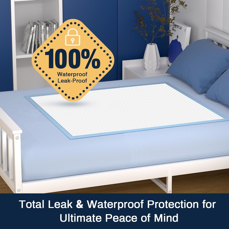 AAY Disposable Bed Pads 30"X36" (100pcs) Tear-Resistant Cloth Backing Underpads