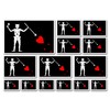 A5 Sticker Sheet Blackbeard Flag Vinyl Stickers - Black Beard
