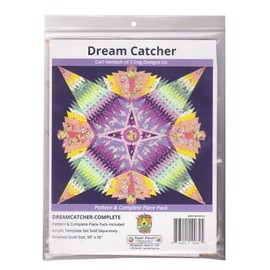 Paper Pieces - Pattern, Complete Pack, and 3-Piece Acrylic Template Set for Carl Hentsch's Dream Catcher EPP Quilt (Finished Project Size is 50" x 50")