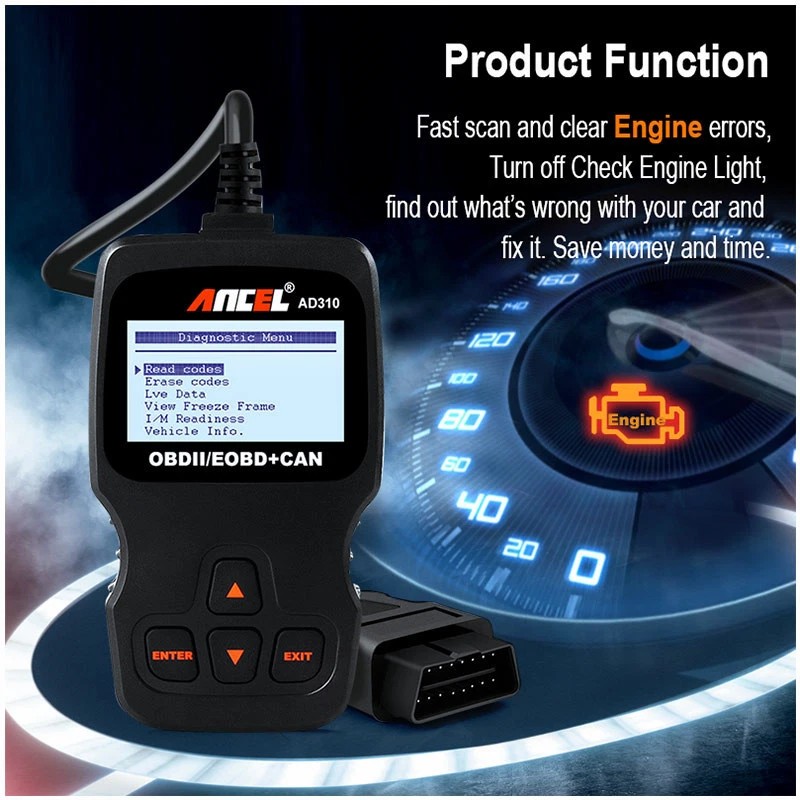 ANCEL AD310 Classic Enhanced Universal OBD II Scanner Car Engine