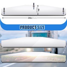 MorningRo 4 Pcs 4" x 24" Silver Mud Flap Weights for Semi Trucks Mirror Finish Stainless Steel with 3 Welded Studs